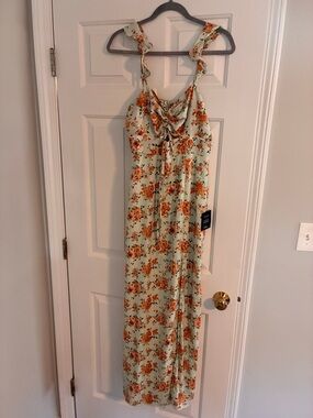 Lulu’s The Way to Love Ruffle Strap Maxi with slit